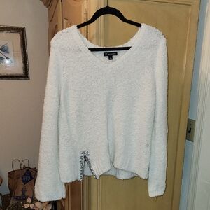 INC International Concepts Cream Textured Sweater